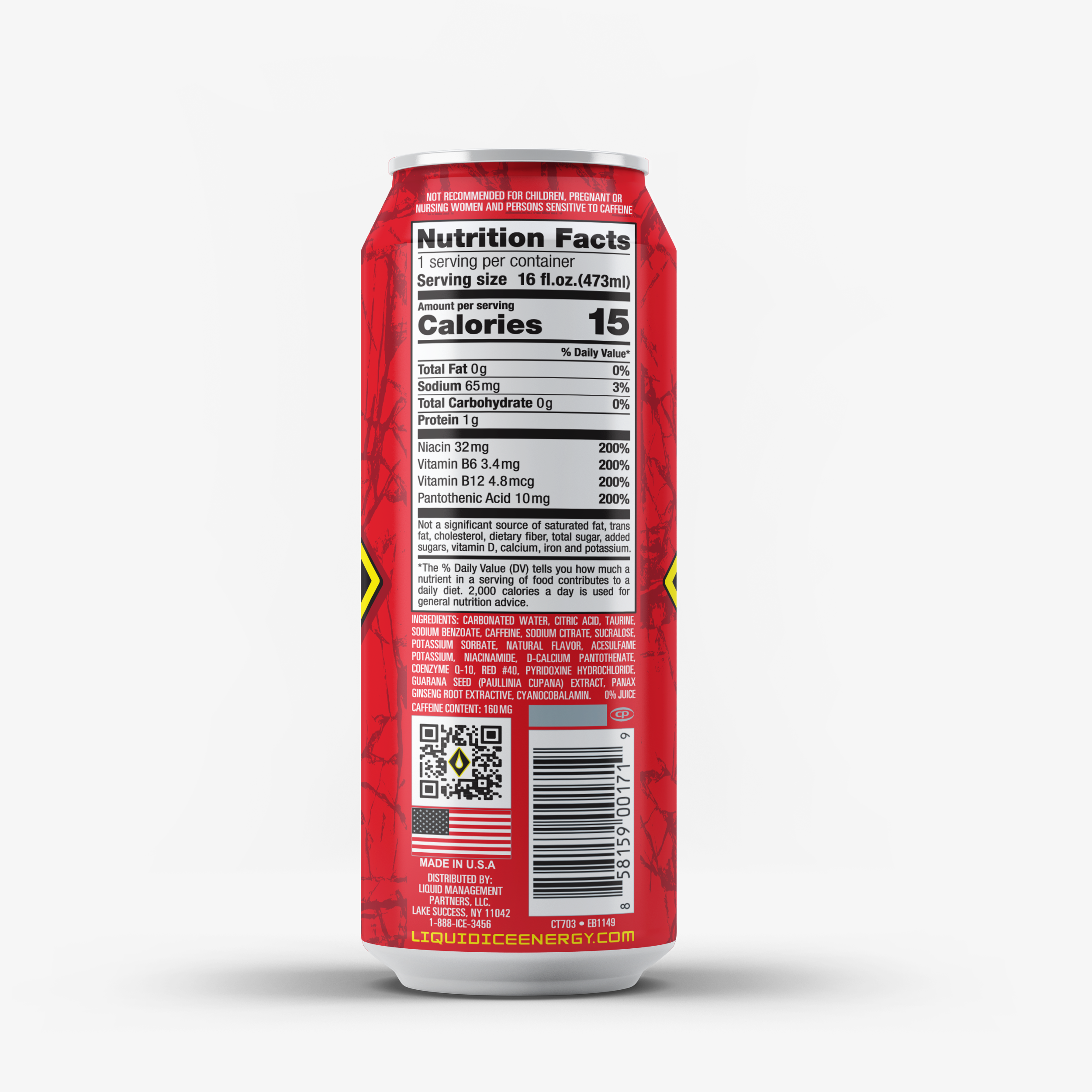 Cherry-Licious Energy Drink, 16 Oz Cans (12 Pack) P18723