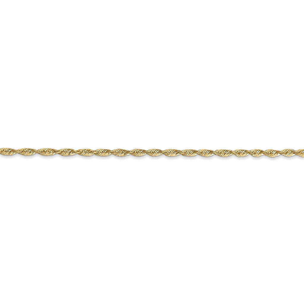 10k Gold 1.8mm Rope Chain Necklace 22 Inch C6155