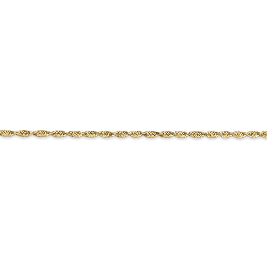 10k Gold 1.8mm Rope Chain Necklace 22 Inch C6155