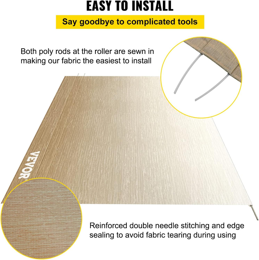 Brown Fade 21 FT Vinyl RV Awning Replacement Fabric U9033