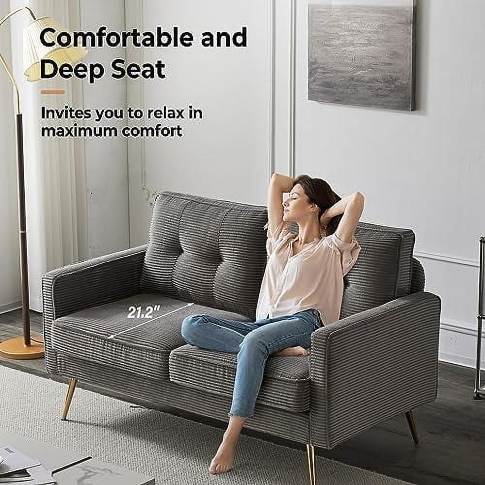 White Faux Sherpa 2-Seater Loveseat Sofa X410375