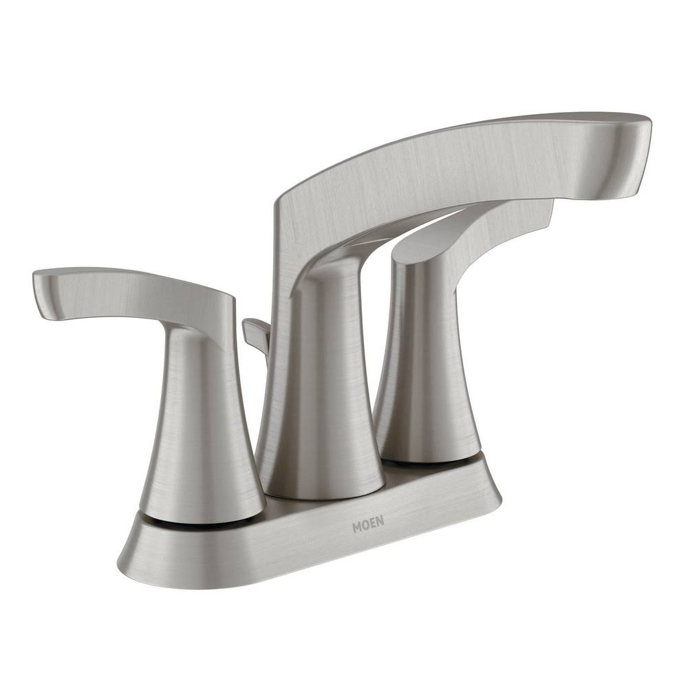 Spot Resist Brushed Nickel Double Centerset Bathroom Faucet B50432