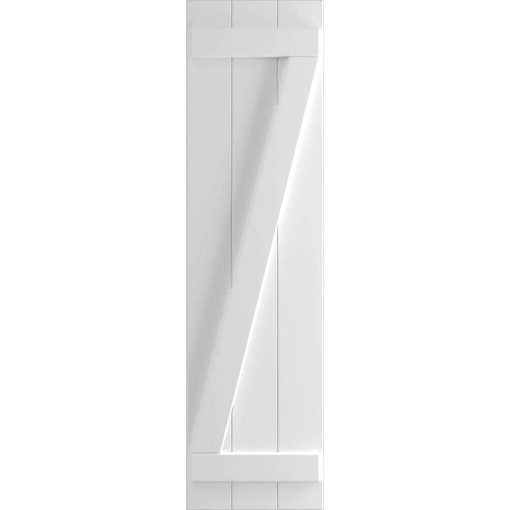 Unfinished PVC Board and Batten Shutters, Per Pair L178523