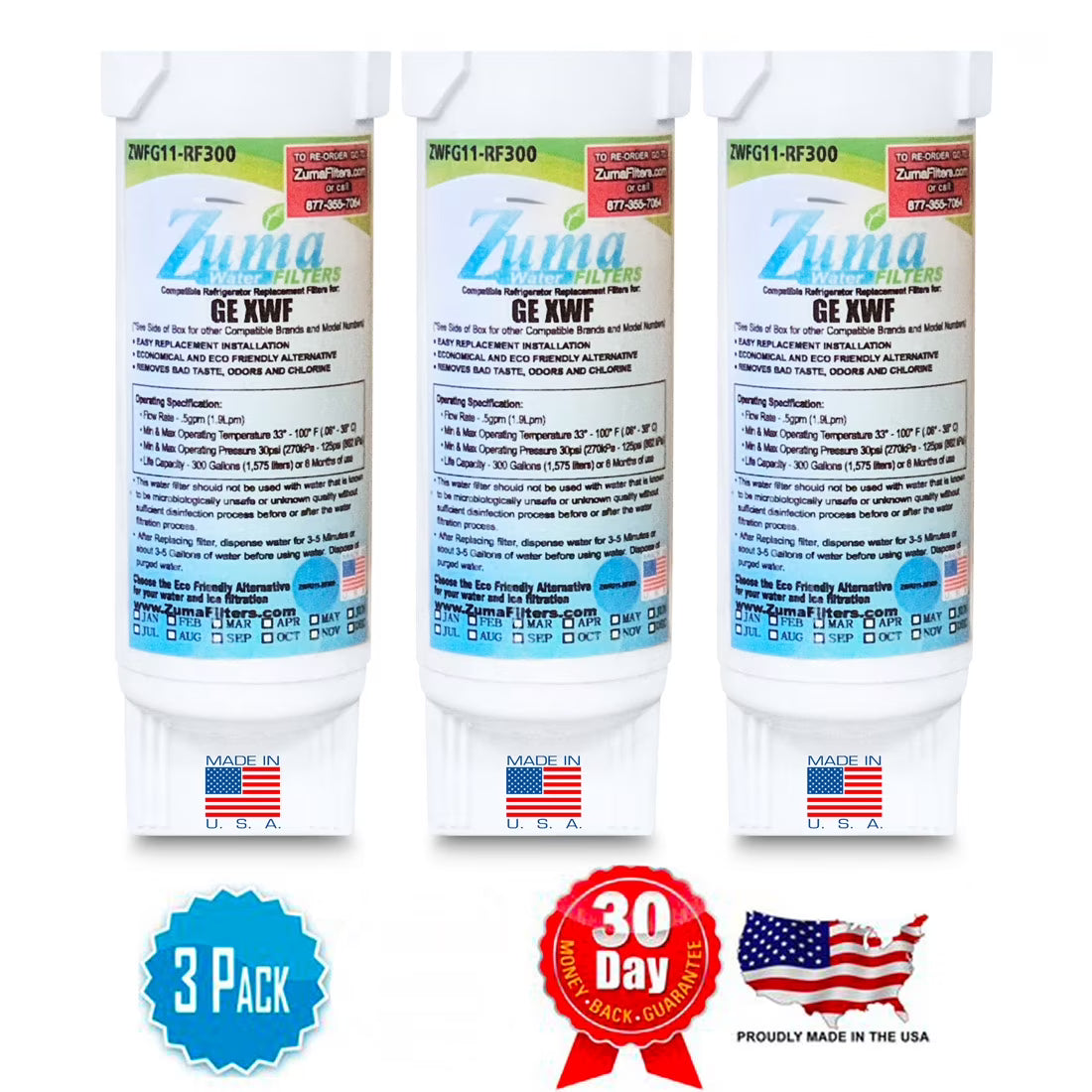 3 Pack Water and Ice Filter V145
