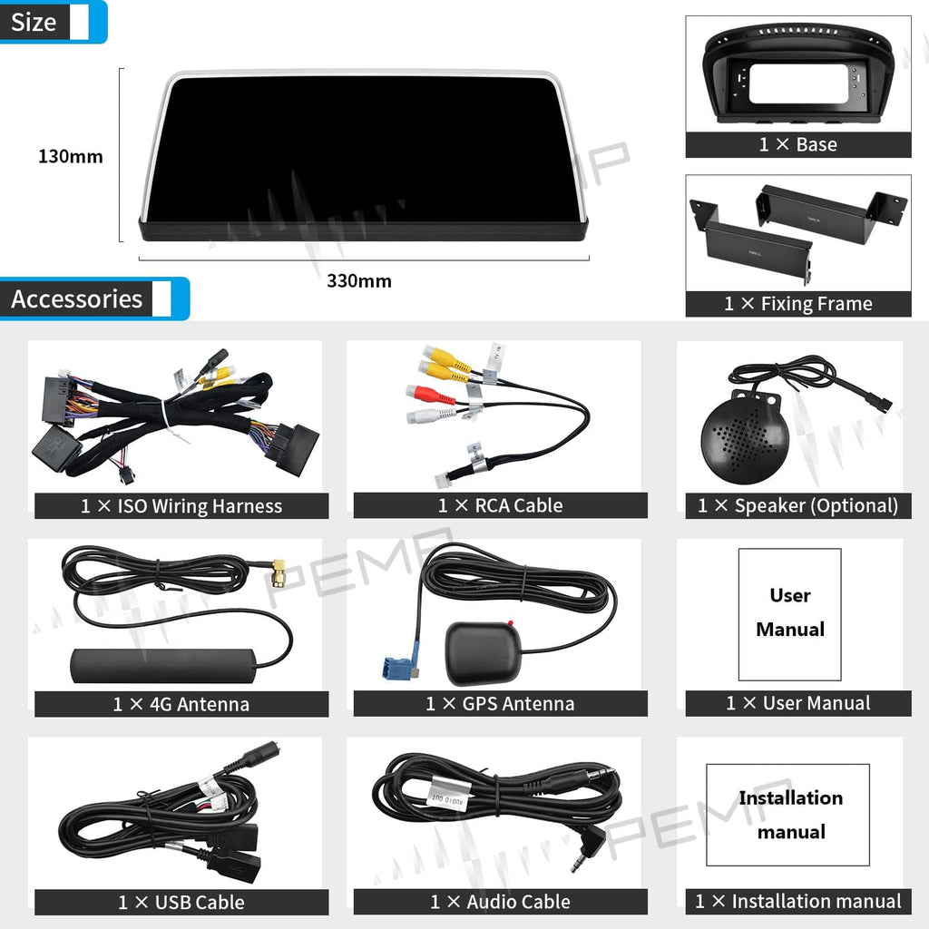 Blue Anti-Glare 10.25 Vertical Screen Android Display M572