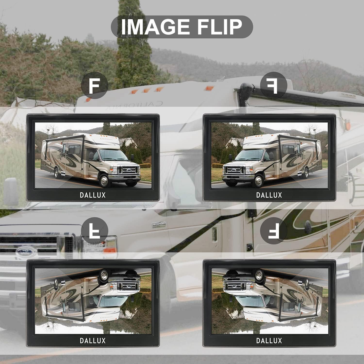 5 Inch 1080P Front/Rear View Wireless Backup Camera Kit Q478682