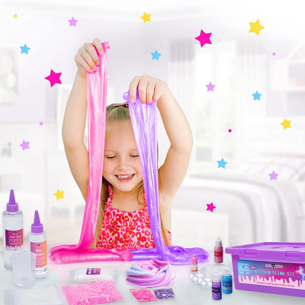 Mini Unicorn Slime Kit with Clay, Foam, Jelly Cube Slime M4464