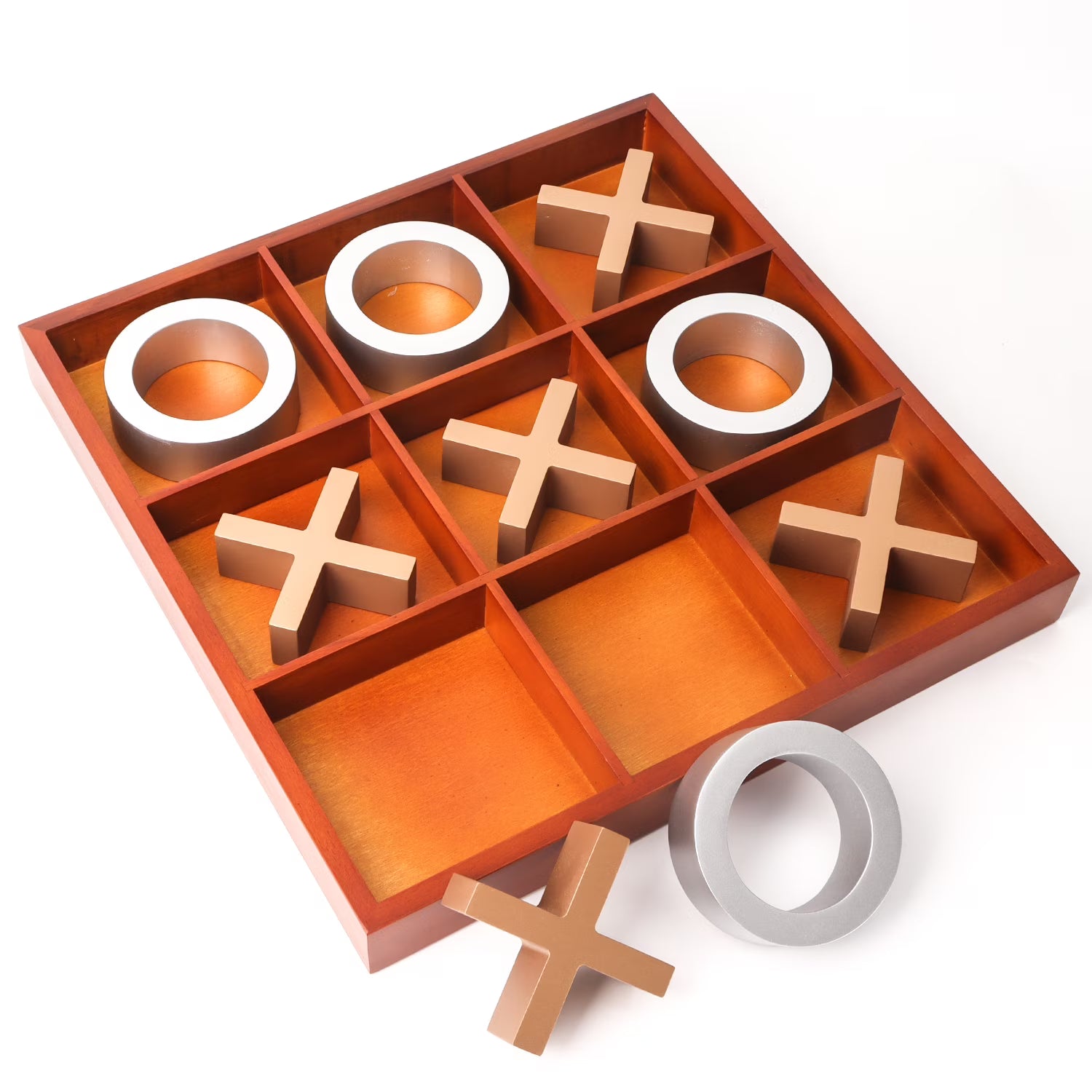 14" Wooden Tic-Tac-Toe Game Set I345