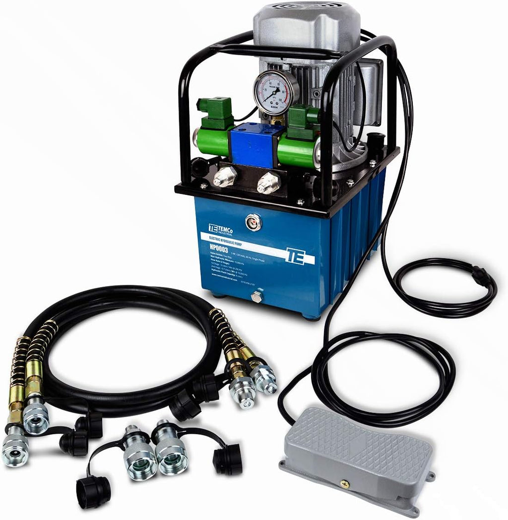 Manual Hand Hydraulic Power Pack Pump 2 Stage, Double Acting 10k psi 183 Cubic in Capacity N496