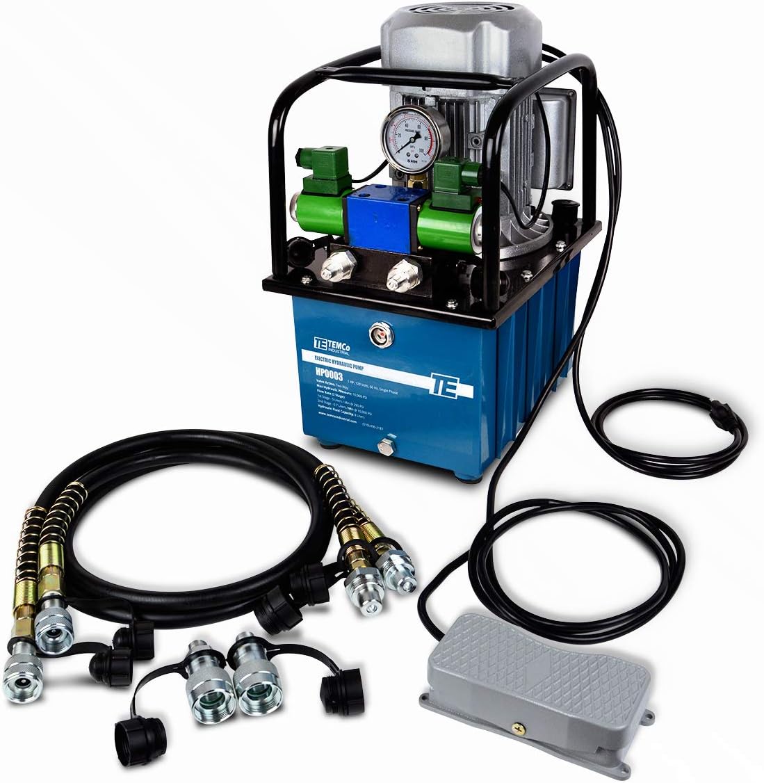 Manual Hand Hydraulic Power Pack Pump 2 Stage, Double Acting 10k psi 183 Cubic in Capacity N496