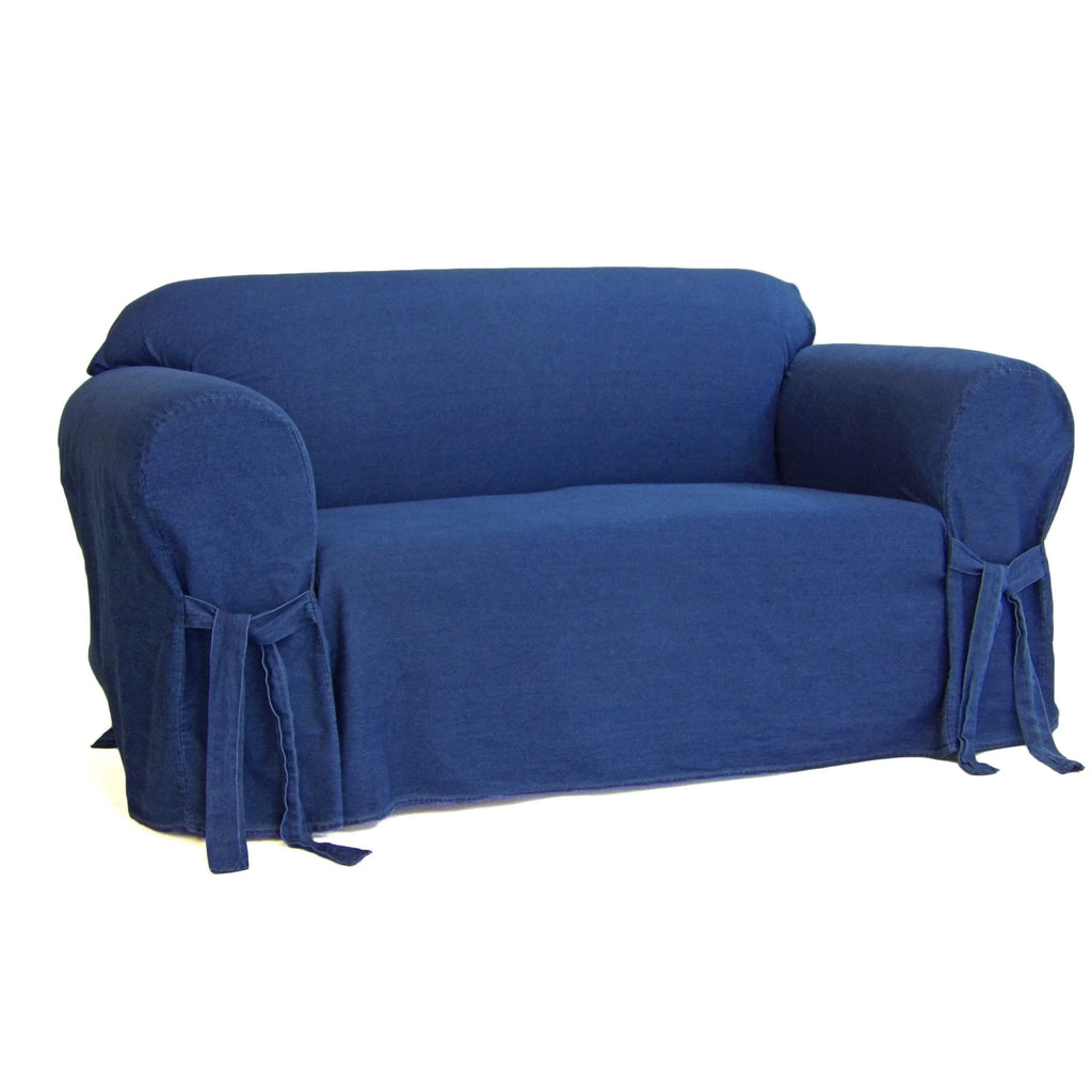 Denim One-piece Loveseat Slipcover G638