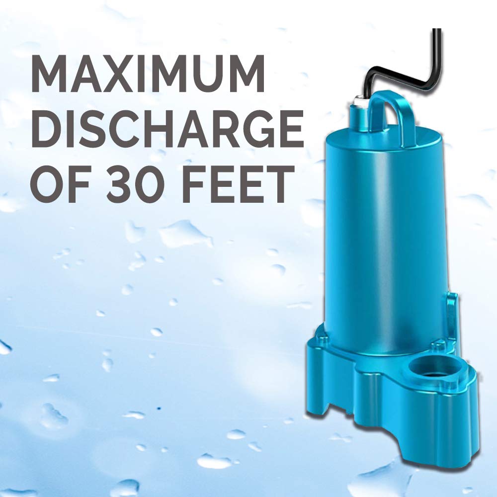 Submersible Effluent Pump, 1/2 hp, 240V, 1 Phase, 3450 rpm V9852
