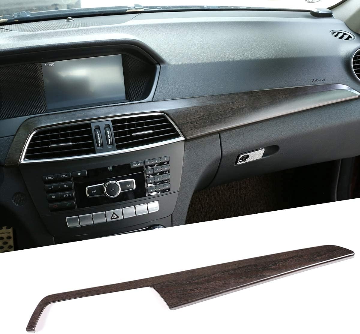 Carbon Fiber Car Center Console Dashboard Cover Panel for Mercedes Benz C Class W204 Y97519