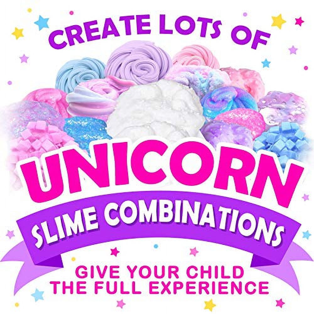Mini Unicorn Slime Kit with Clay, Foam, Jelly Cube Slime M4464