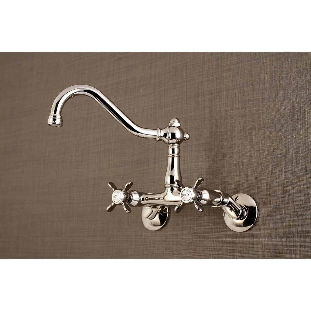 Polished Nickel Wall Mount Kitchen Faucet Q3452