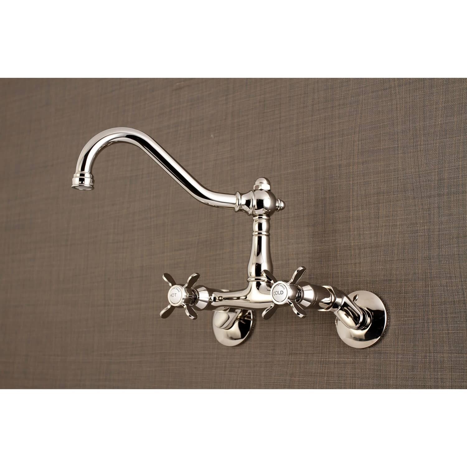 Polished Nickel Wall Mount Kitchen Faucet Q3452