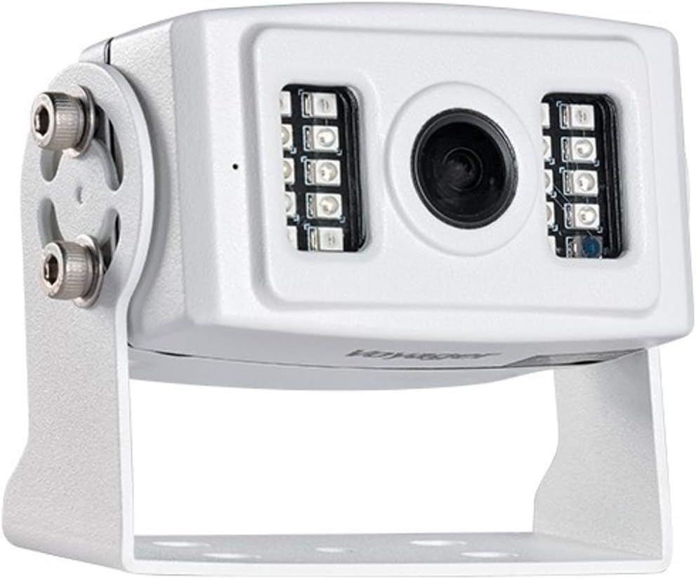 White Rear Color Camera with LED Low-Light Assist, 145° Viewing Angle, Waterproof B4289