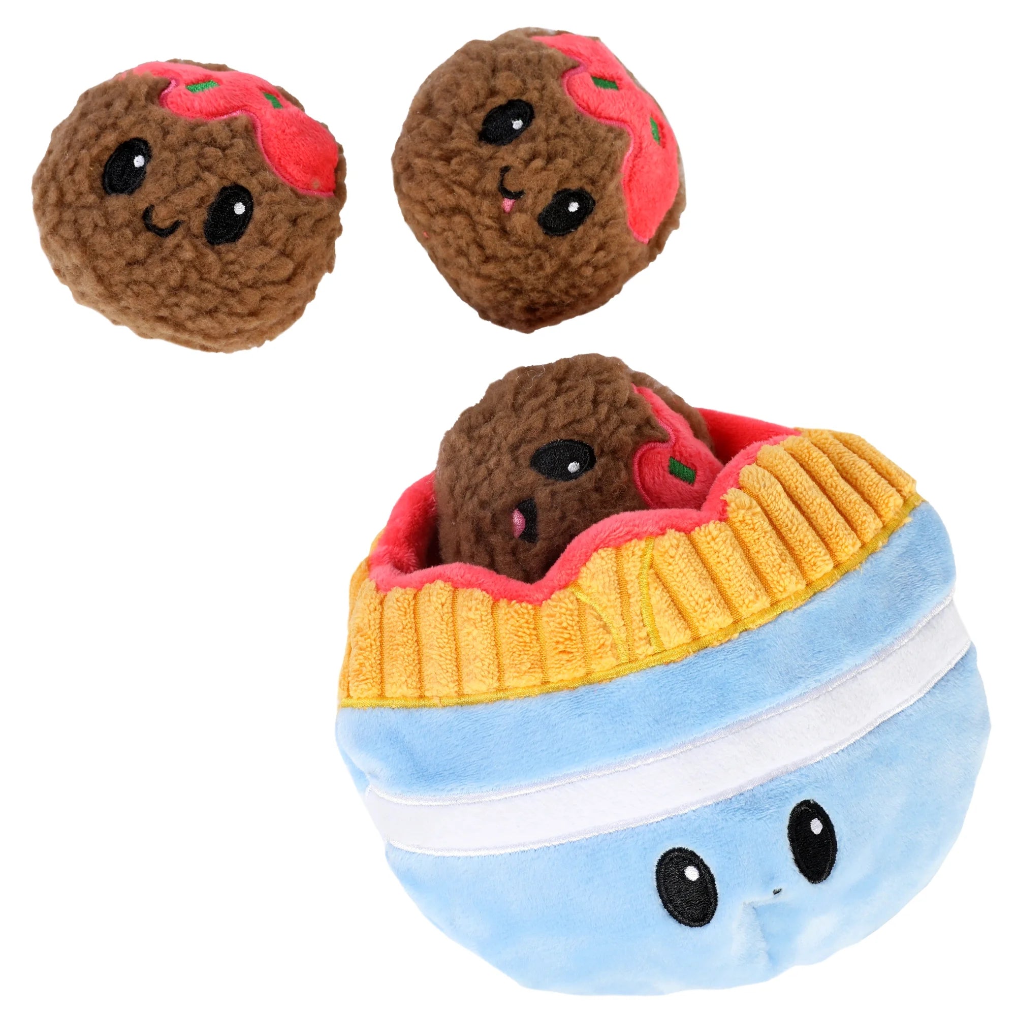 Multi-colored Plush Squeaky Dog Toys U718259