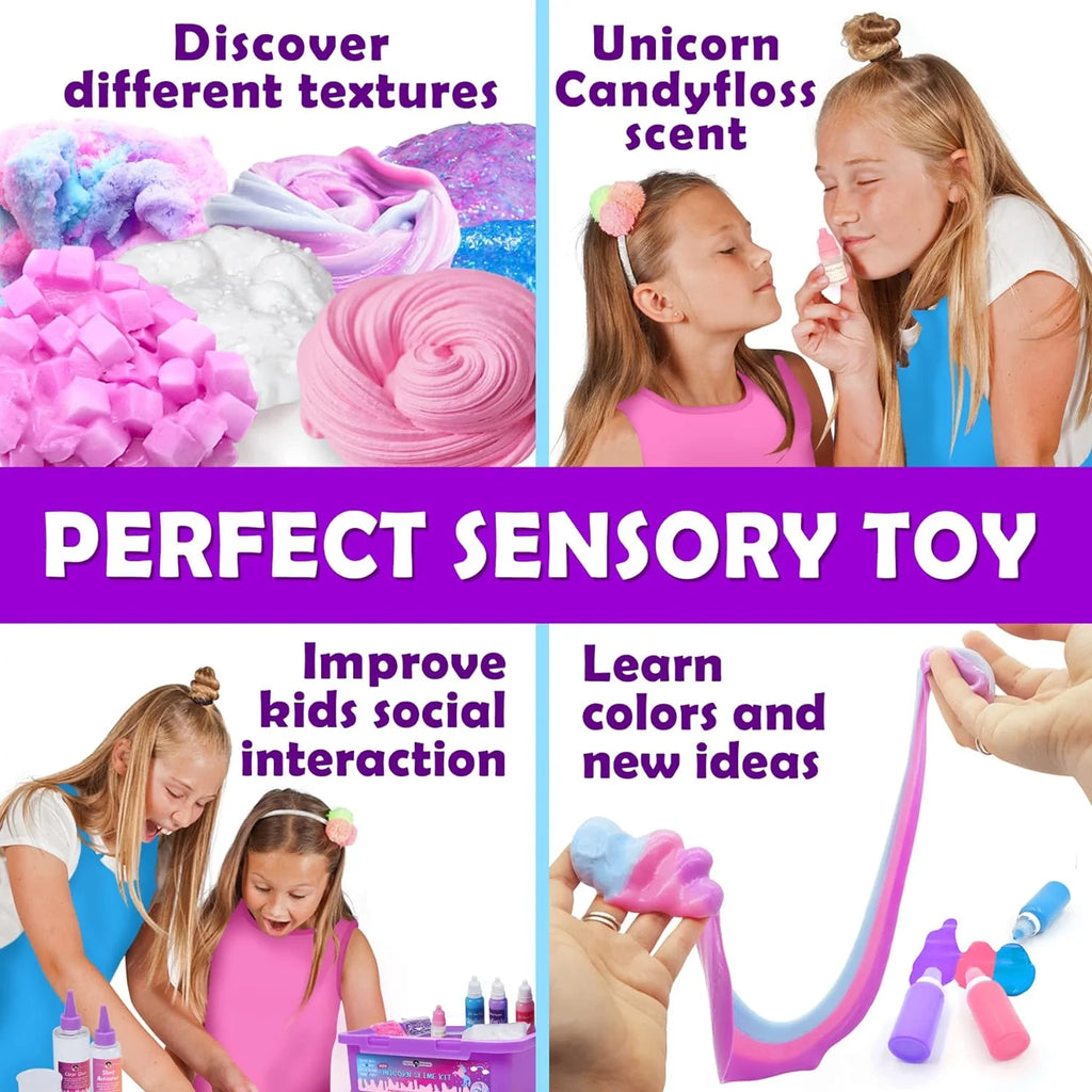 Mini Unicorn Slime Kit with Clay, Foam, Jelly Cube Slime M4464