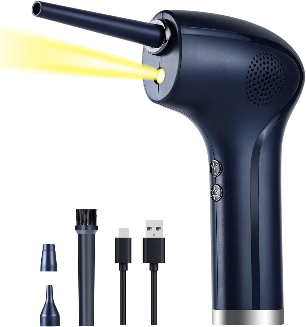 Cordless Electric Air Duster with LED Light, 37000 RPM, 6000 mAh, Pack of 2 P327