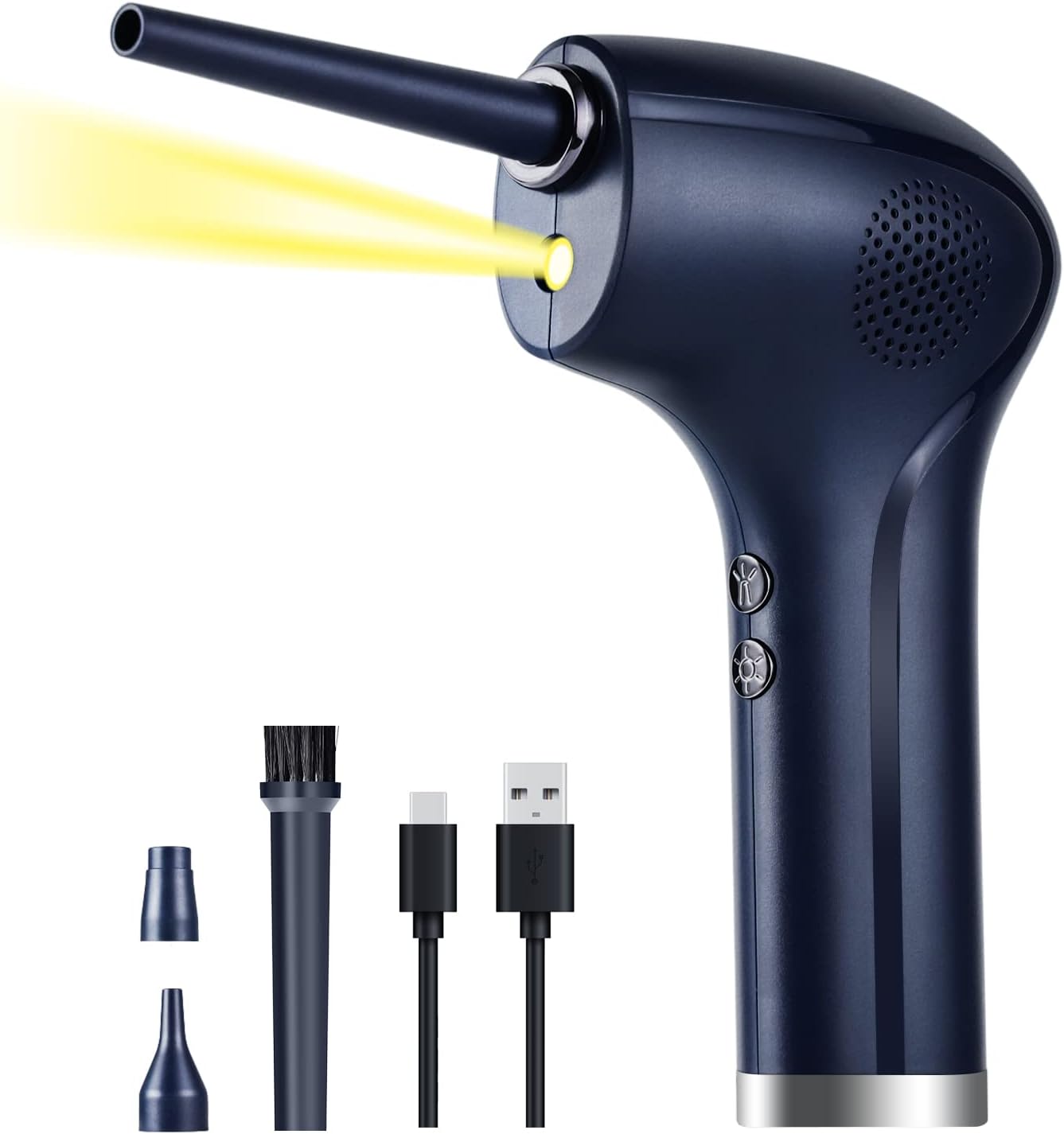 Cordless Electric Air Duster with LED Light, 37000 RPM, 6000 mAh, Pack of 2 P327