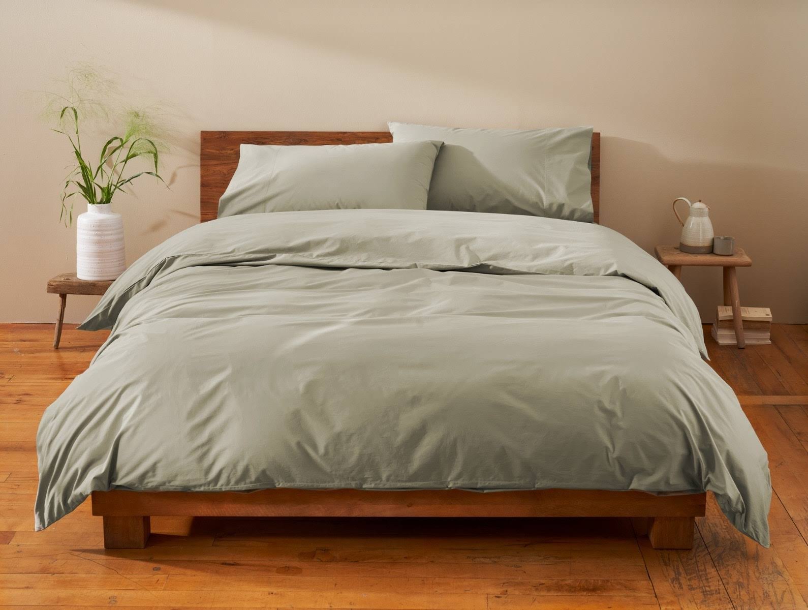 Organic 300 Percale King Duvet Cover - Natural R710747
