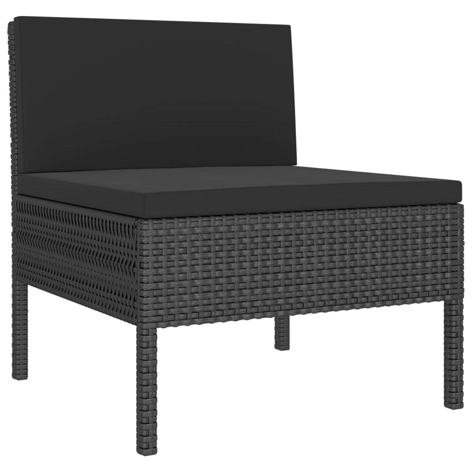 9 Piece Poly Rattan Outdoor Sectional Sofa Set with Cushions Q745