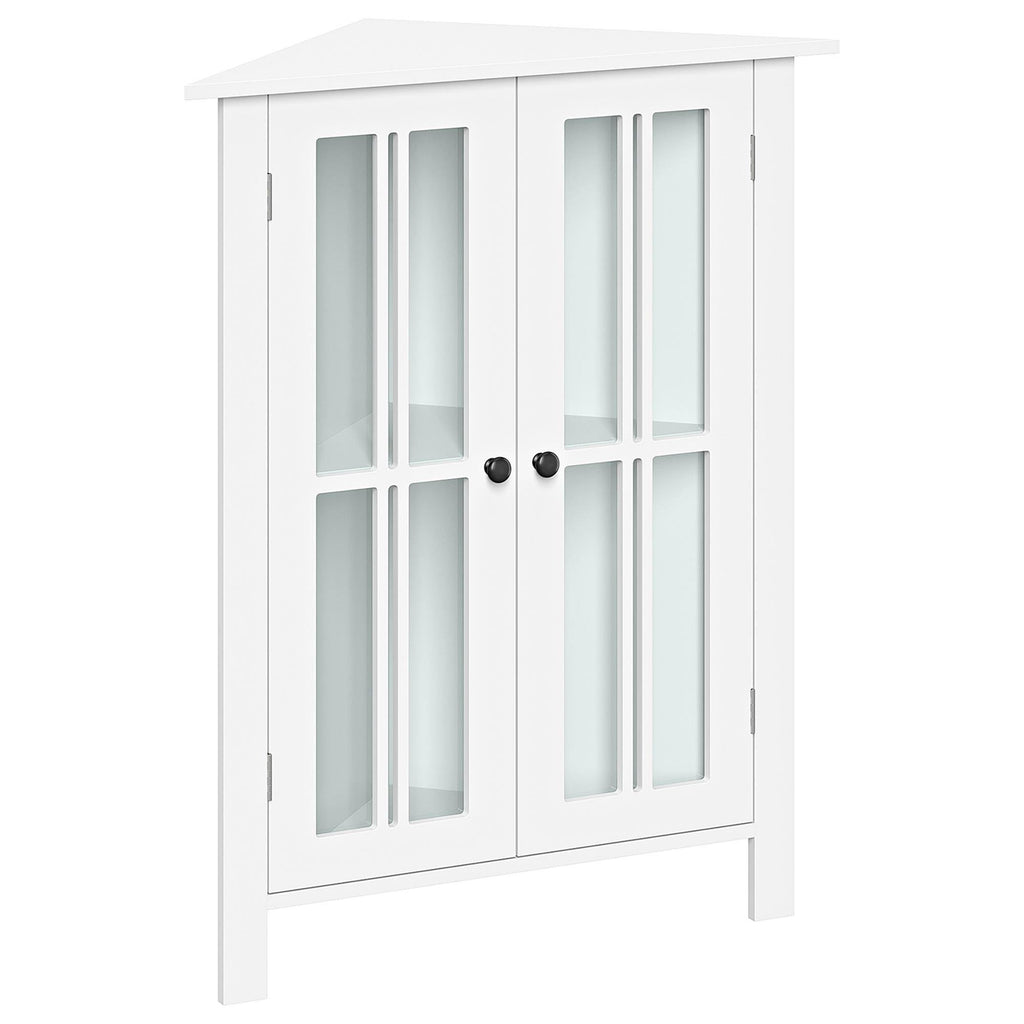 White Two Door Corner Cabinet U95396