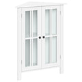 White Two Door Corner Cabinet U95396