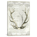 Regal Antlers on Newsprint I Y809