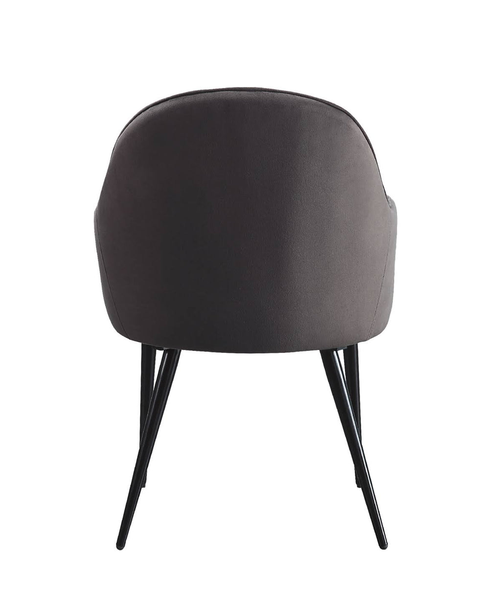 Dark Gray Fabric Side Chair with Black Finish A16586