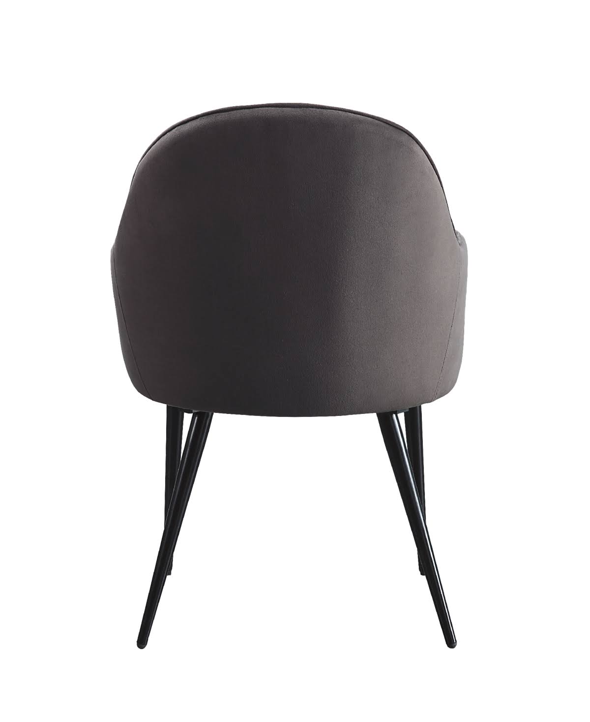 Dark Gray Fabric Side Chair with Black Finish A16586