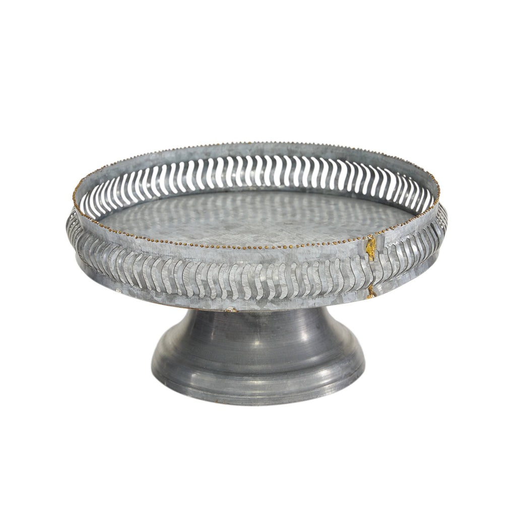 Round Gold Metal Set of 2 Cake Stand E884