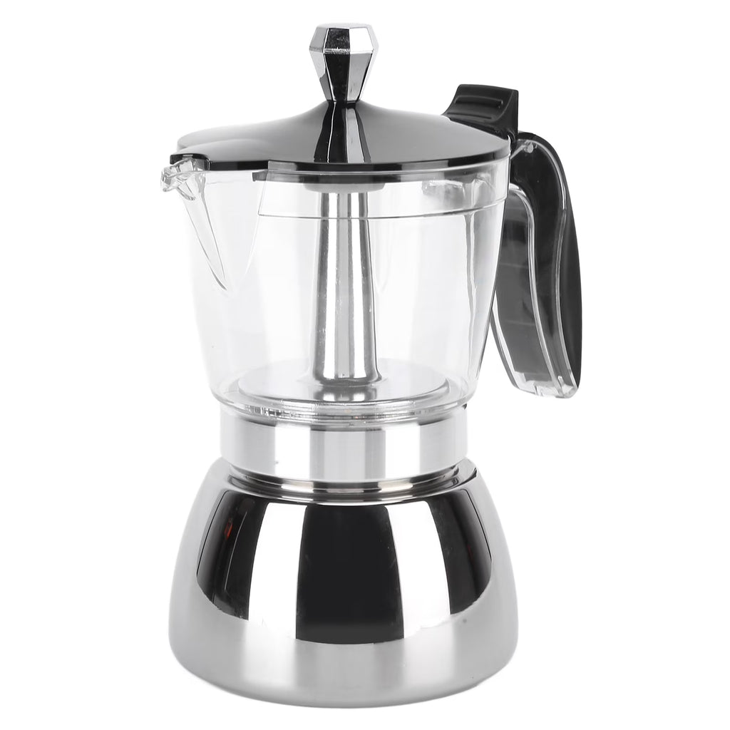 Cafetera Espresso Moka de Acero Inoxidable, 6 Tazas Z2729
