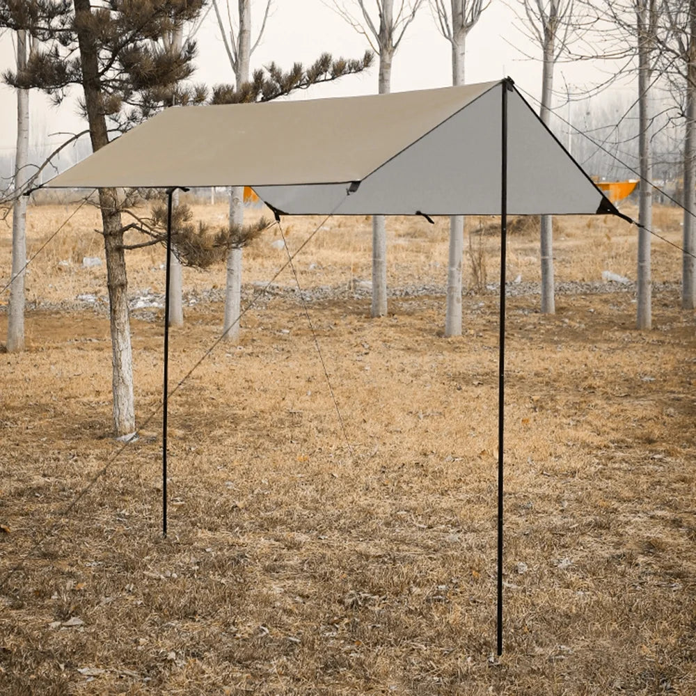 Waterproof Camping Tarp with Poles N7649
