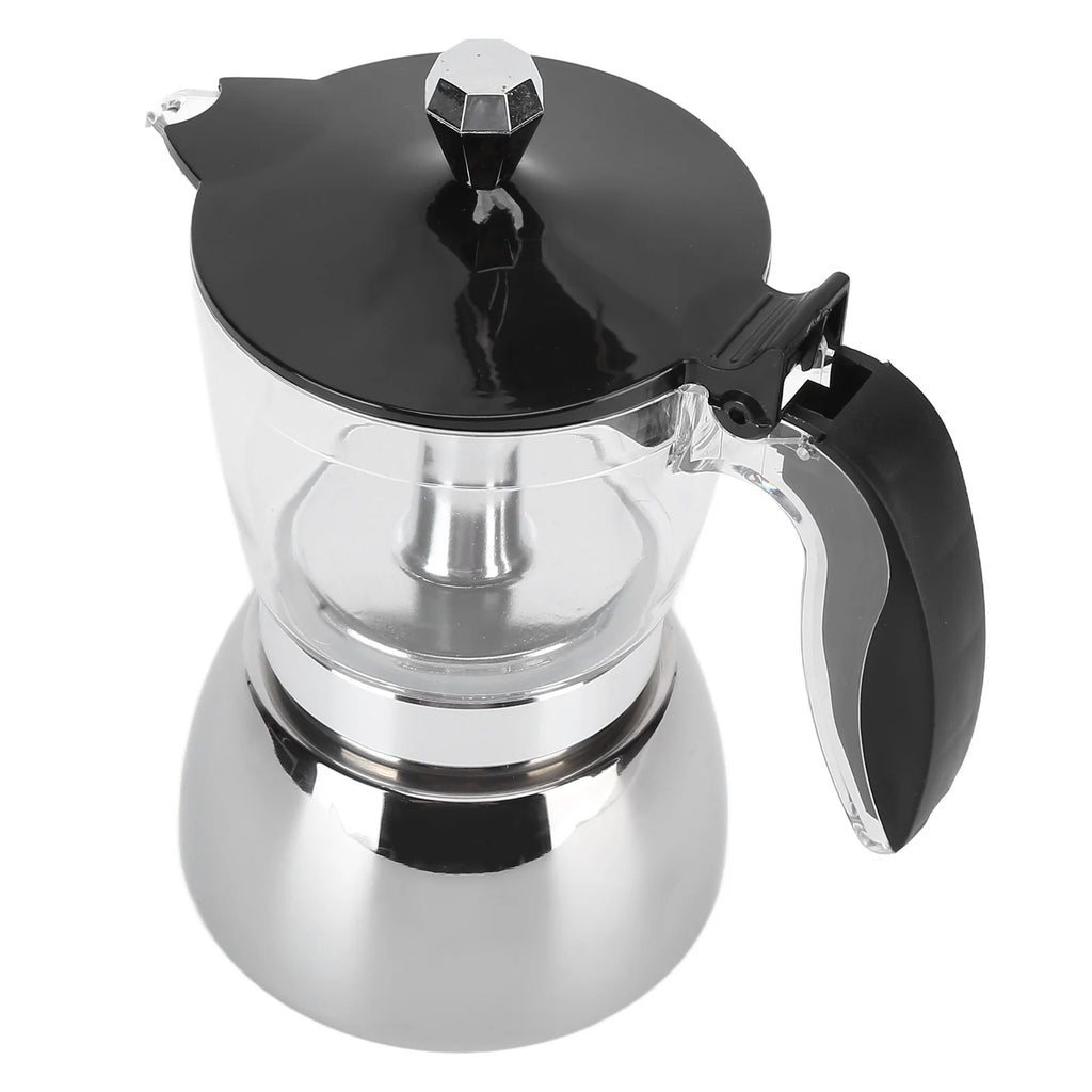 Cafetera Espresso Moka de Acero Inoxidable, 6 Tazas Z2729