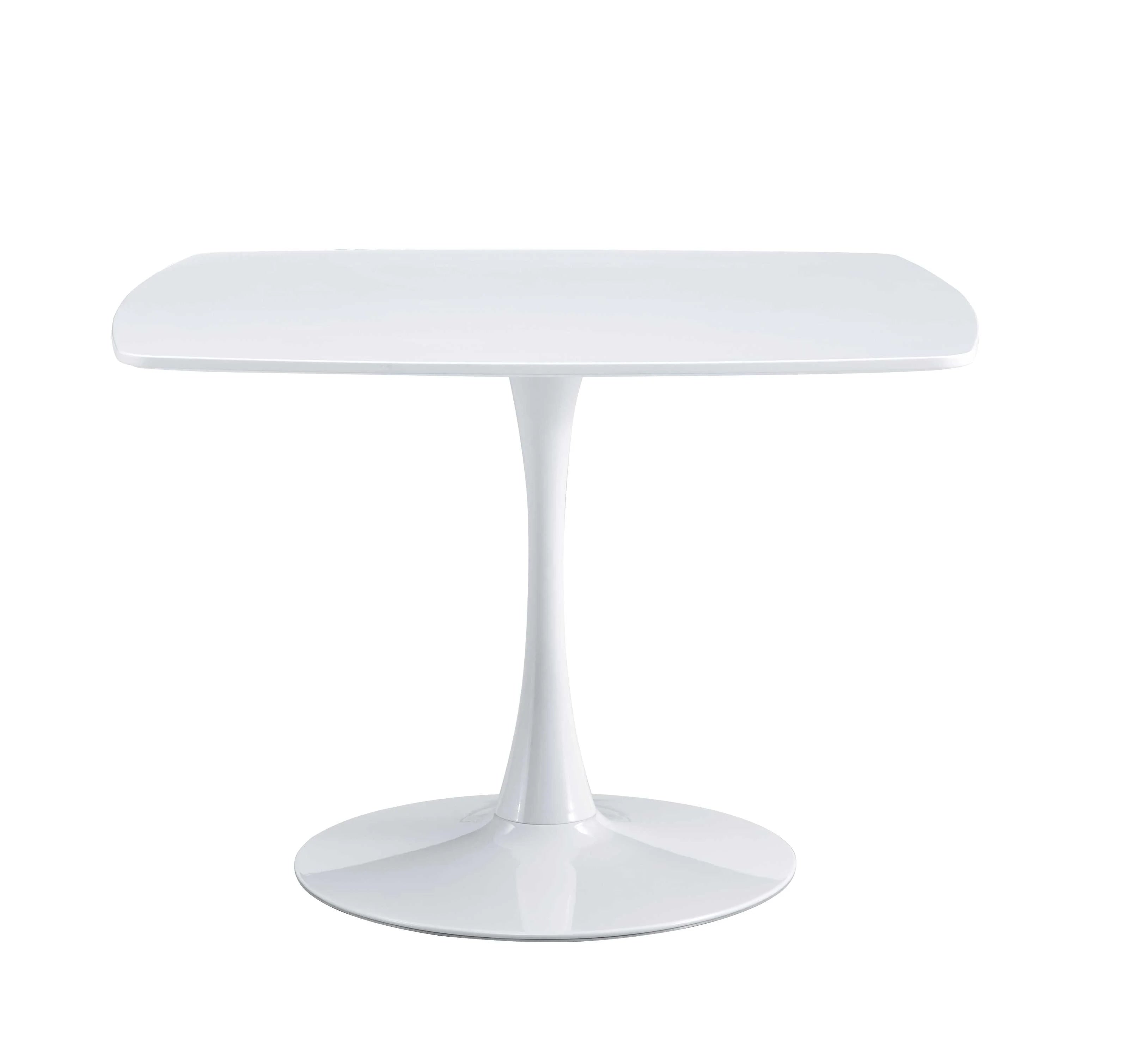 White Mid-century Round MDF Pedestal Dining Table P710268