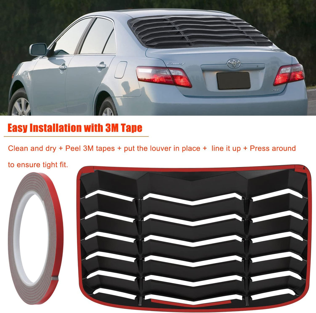 Rear Window Louver ABS Sun Shade Matte Black G444331