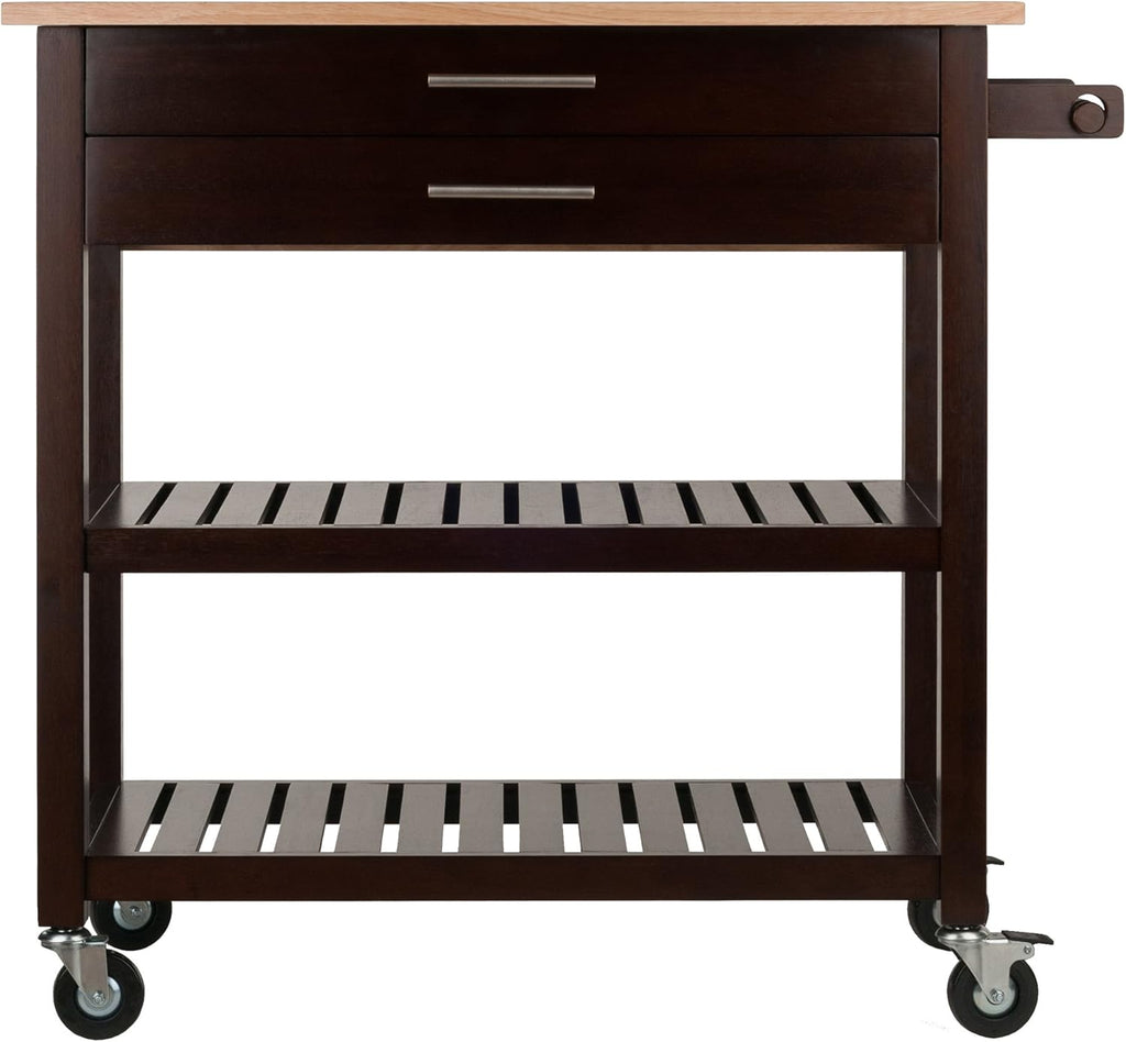 Cappuccino Natural Kitchen Cart K554532