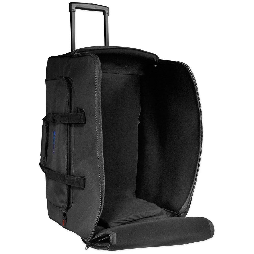 Rockville Rolling Travel Case Speaker Bag with Handle and Wheels E449029