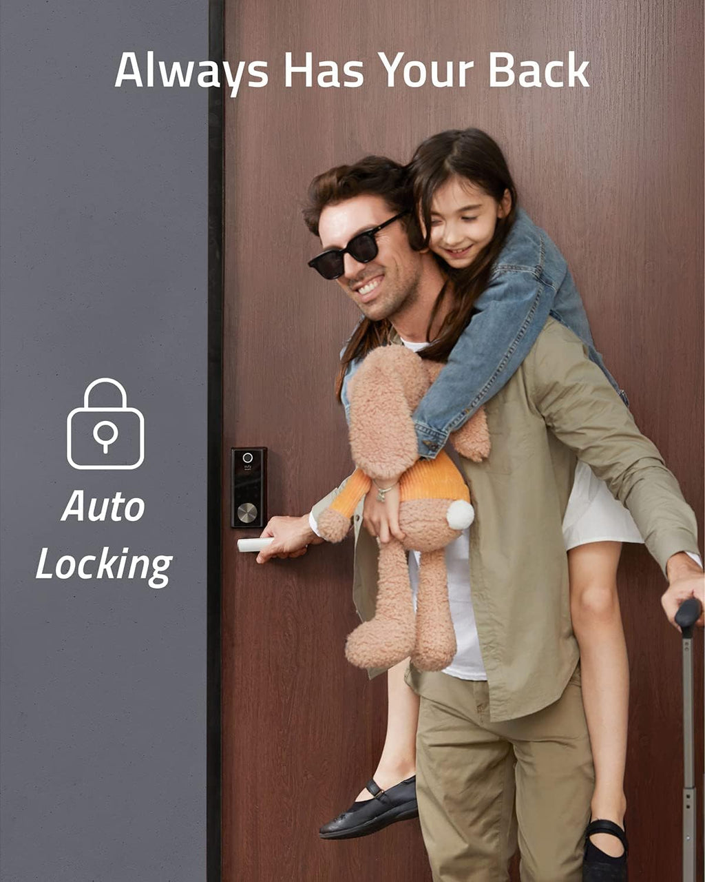 Smart Lock with Fingerprint Scanner and Touchscreen Keypad U683769
