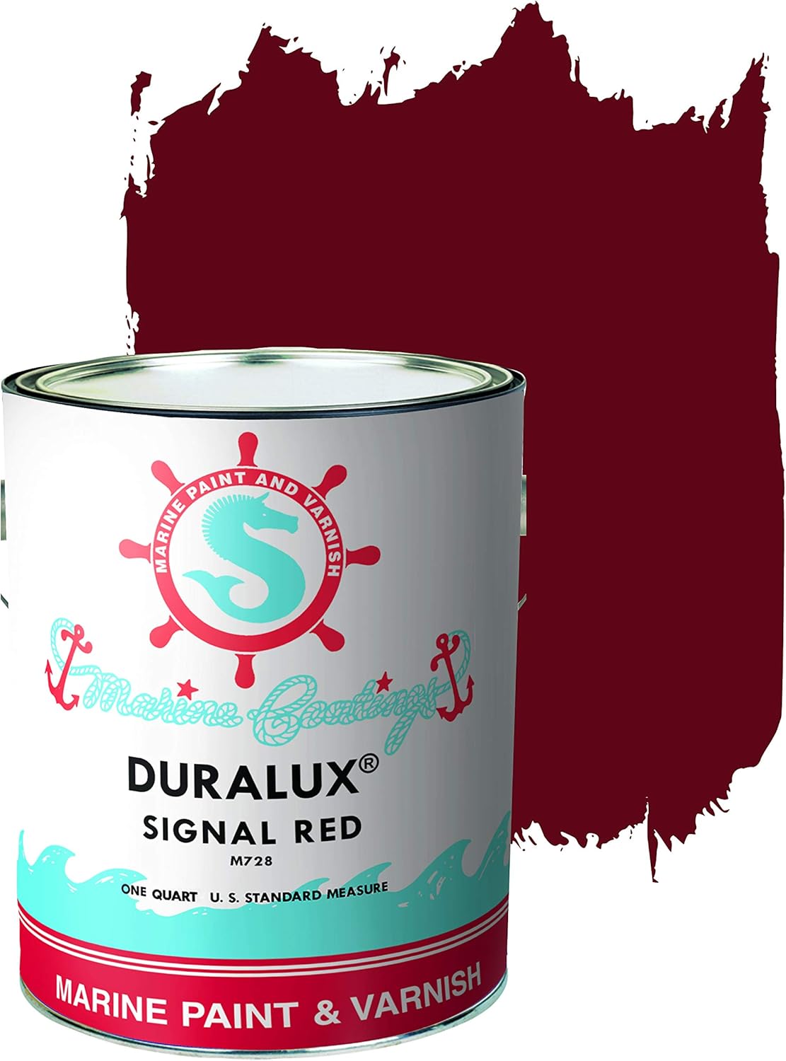 Marine Paint, Signal Red, 1 Gallon Pack of 2 F591