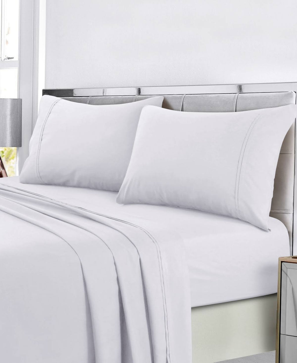 King Dark Red Easy-Care Sheet Set N204323