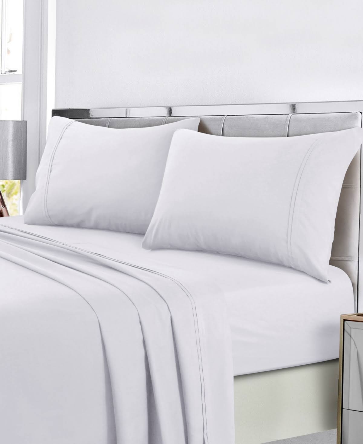 King Dark Red Easy-Care Sheet Set N204323