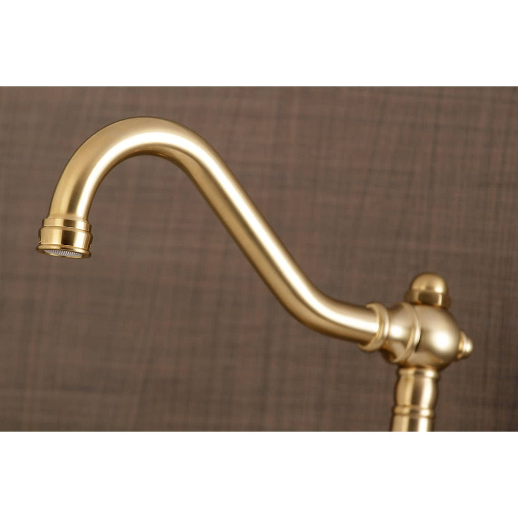 Polished Nickel Wall Mount Kitchen Faucet Q3452