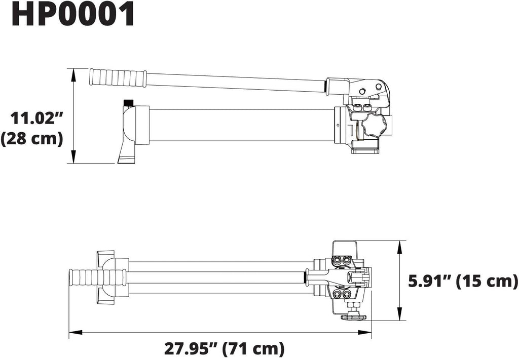 Manual Hand Hydraulic Power Pack Pump 2 Stage, Double Acting 10k psi 183 Cubic in Capacity N496