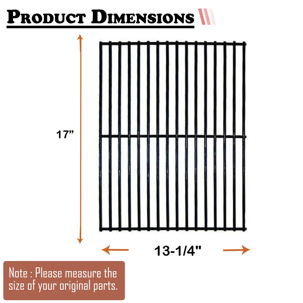 Set of Two 17 inch Grill Cooking Grates Replacement Parts for Gas Grills E193703