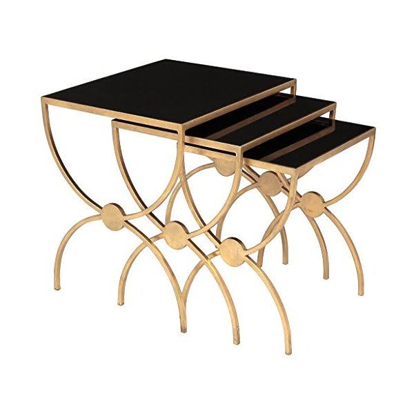 Black Glass Nesting Tables G473618