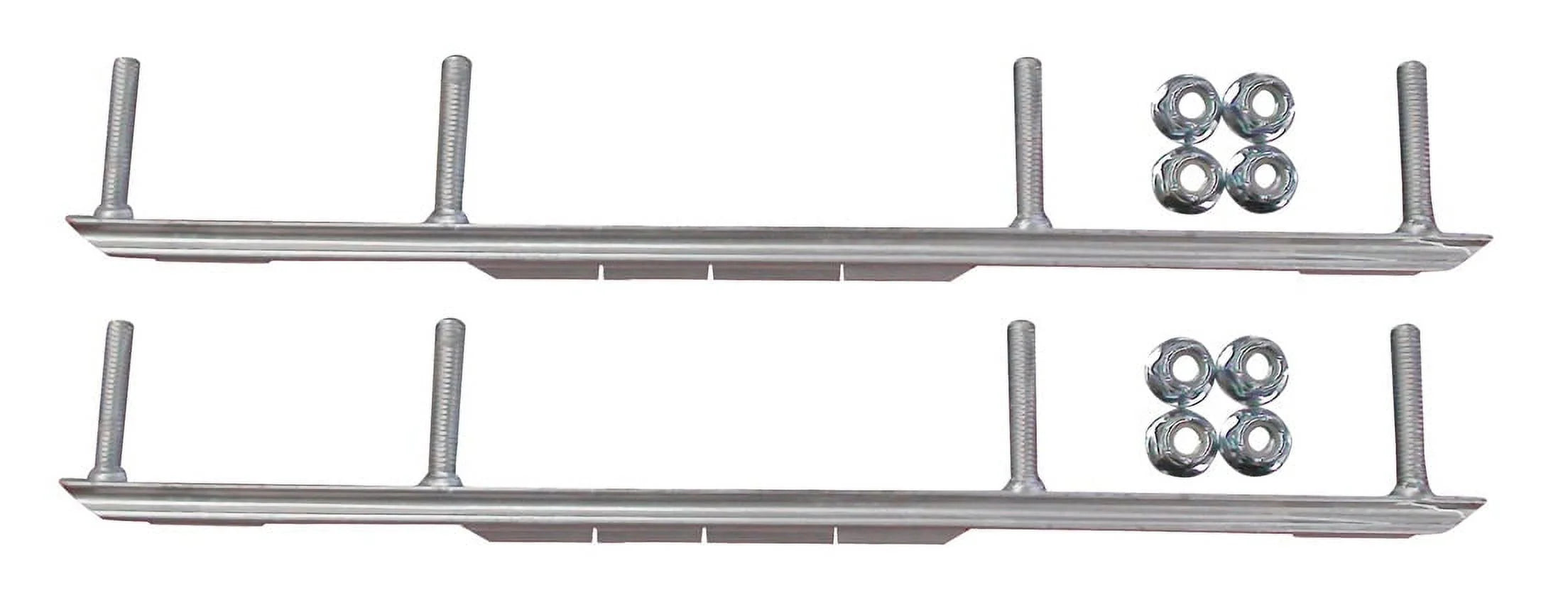 Orange BX Snowmobile Skis with 7.5" Shaper Bars Complete Kit A623