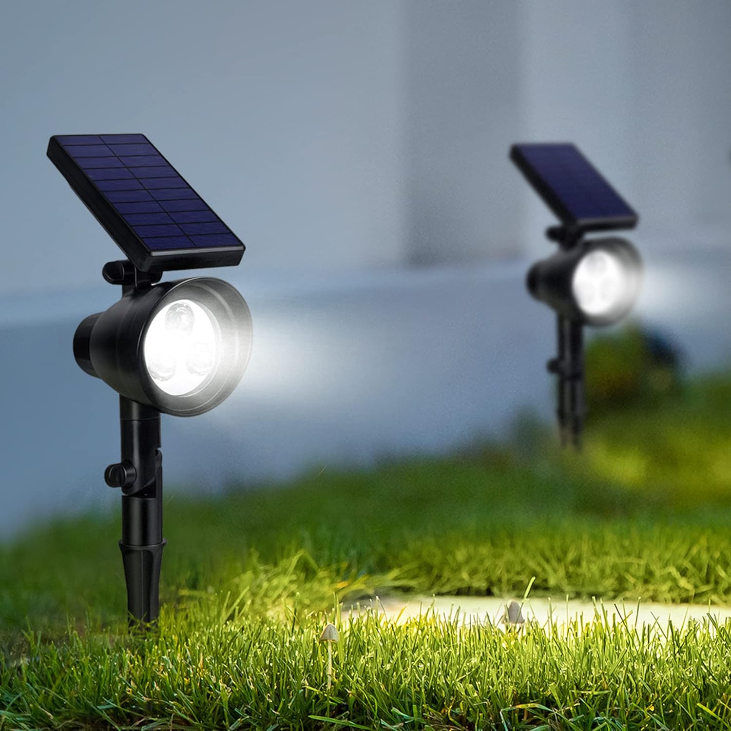 Solar Lights, 2-in-1 Waterproof 3 LED Solar Spotlights, Pack of 4 R62366